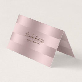 Metallisches Rose-Gold-Streifen-Muster Visitenkarten