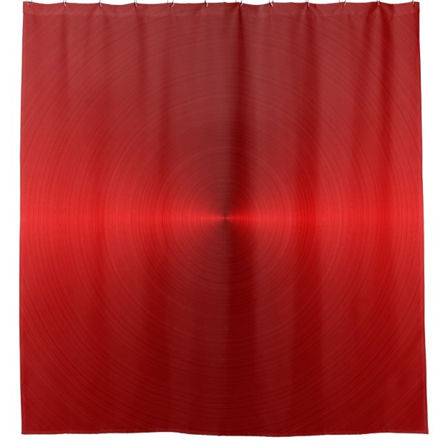 Metallisches rotes kreisförmiges Gradient Duschvorhang (Vorderseite)