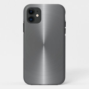 Metallisches Silber Gray Textur Edelstahl Look Case-Mate iPhone Hülle