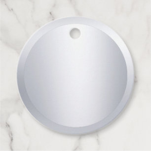 Metallisches Silber-Look Elegantes modernes Leere Geschenkanhänger
