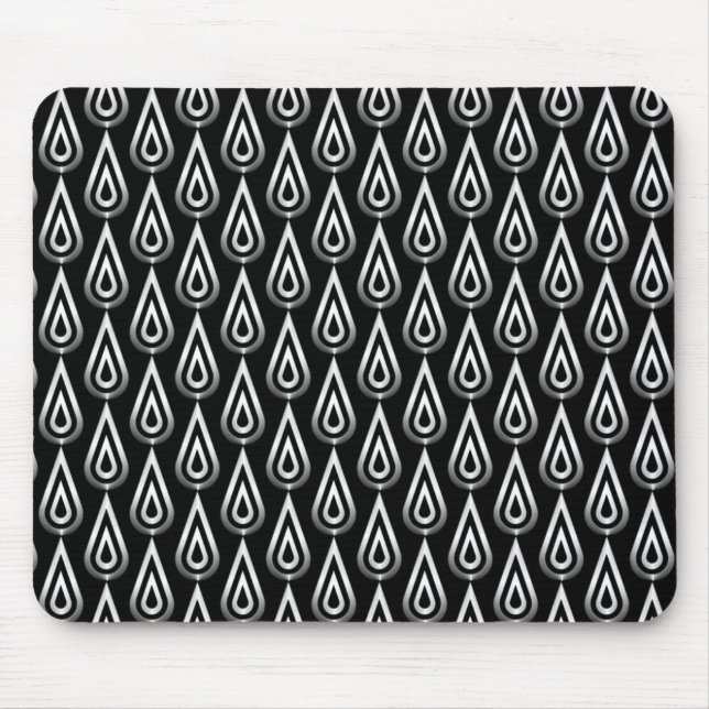 Metallisches Silberflimmerndes Flammenmousepad Mousepad (Vorne)