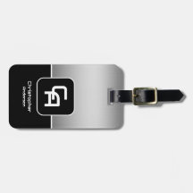 Metallisches Silver Monogramm