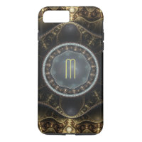 Metallisches Verziertes Steampunk-Fraktal Monogram