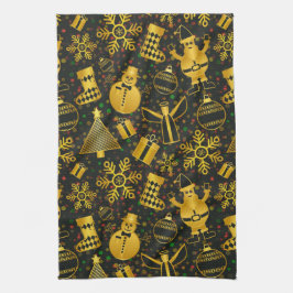 Metallisches Weihnachtsgebäck Geschirrtuch