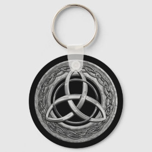 Metallkeltischer Dreiheits-Knoten Schlüsselanhänger
