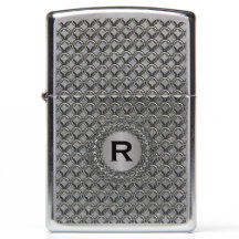 Metallketten-Blick mit Monogramm Zippo Feuerzeug