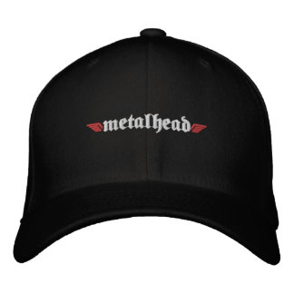 Metallkopfhut mit Skull auf der Rückseite Bestickte Kappe