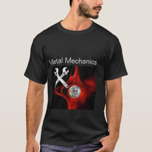 METALLMECHANISMEN FÜR CHROME SKULL UND KREUZTE WRE T-Shirt