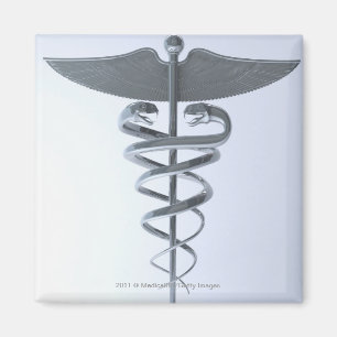 Metallmedizinischer Caduceus Magnet