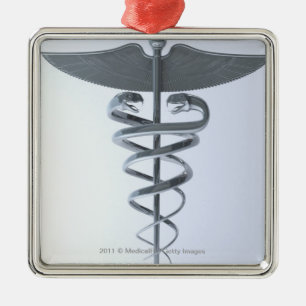 Metallmedizinischer Caduceus Ornament Aus Metall