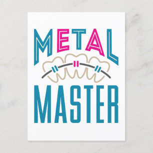 Metallmeister Orthodontist Braces Postkarte