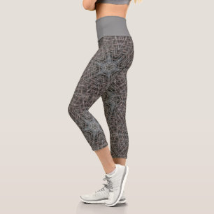 Metallmesh Capri Leggings