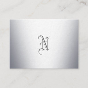 Metallmonogramm Visitenkarte