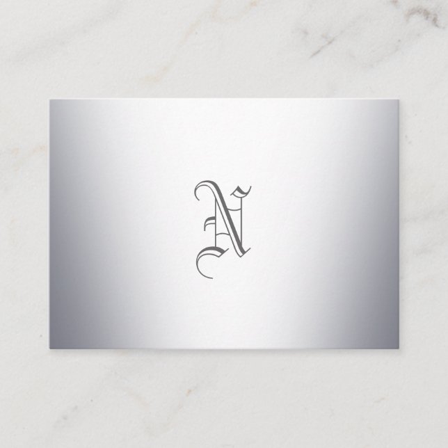 Metallmonogramm Visitenkarte (Vorderseite)