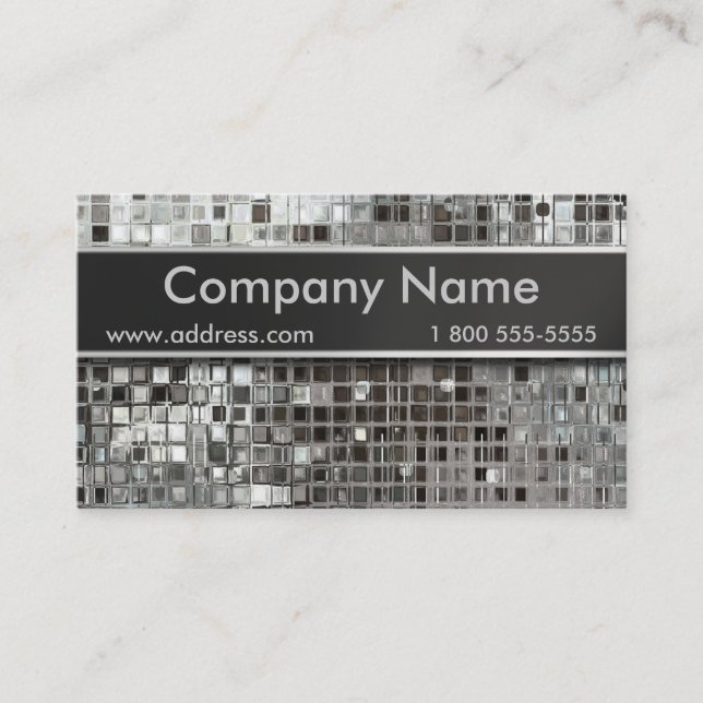 Metallmosaik-und -nummernschild-Visitenkarten Visitenkarte (Vorderseite)