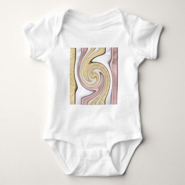 Metallmuster mit Glanz Baby Strampler (Vorderseite)