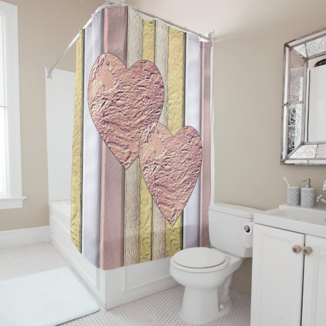 Metallmuster mit Glanz Duschvorhang (Beispiel)