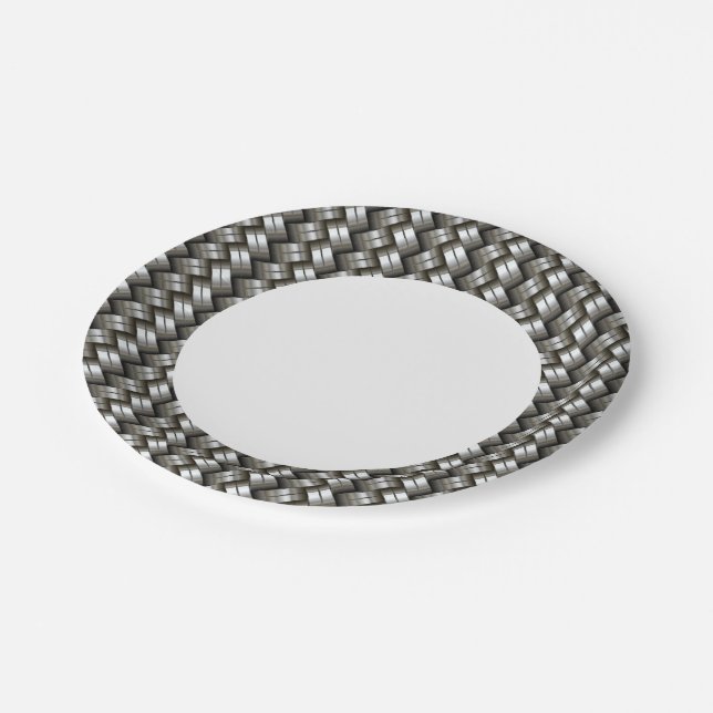 Metallmuster Pappteller (Schrägansicht)