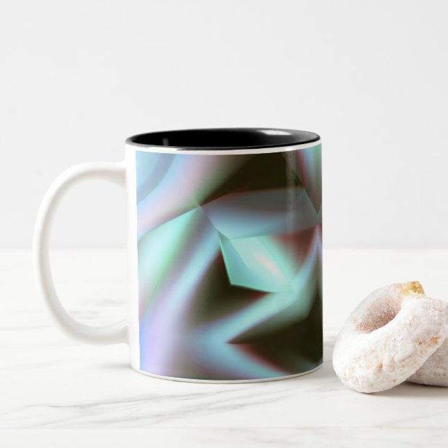 Metallook-Spaß Zweifarbige Tasse (Mit Donut)