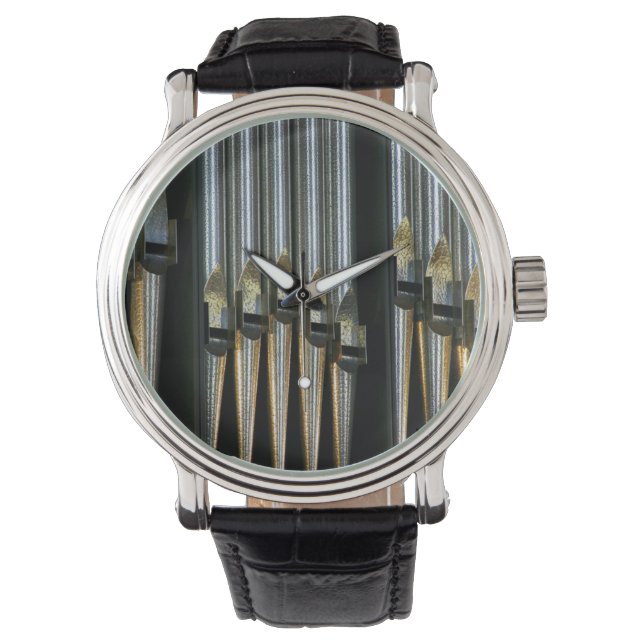 Metallorgelpfeifen Armbanduhr (Vorderseite)
