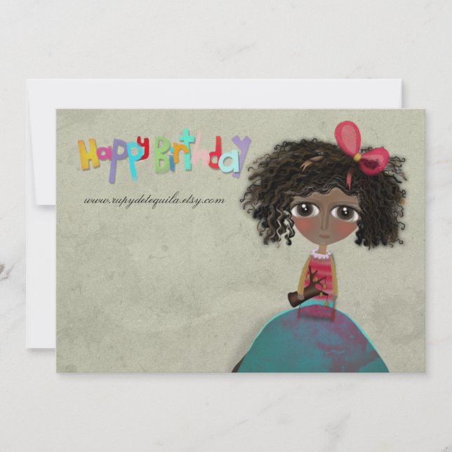 Metallpapier Einladung glücklich Geburtstag (Vorderseite)