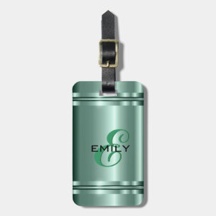 Metallpastellgrün, rostfreier Stahlaussehen Gepäckanhänger