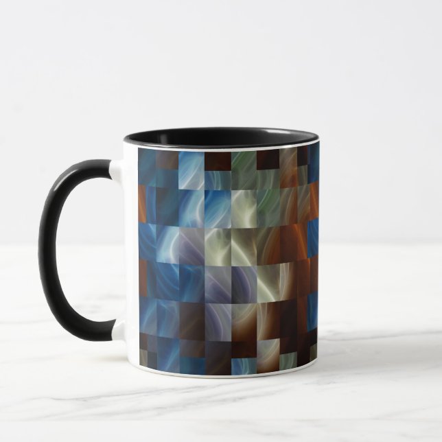Metallquadrate Tasse (Links)