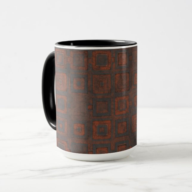 Metallquadrate Tasse (Vorderseite Links)