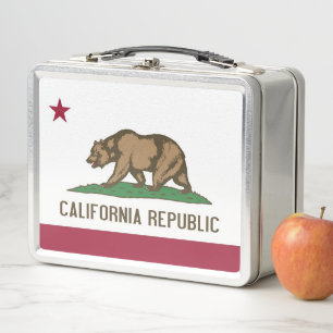 Metallrostfreier Lunchbox mit Flagge von