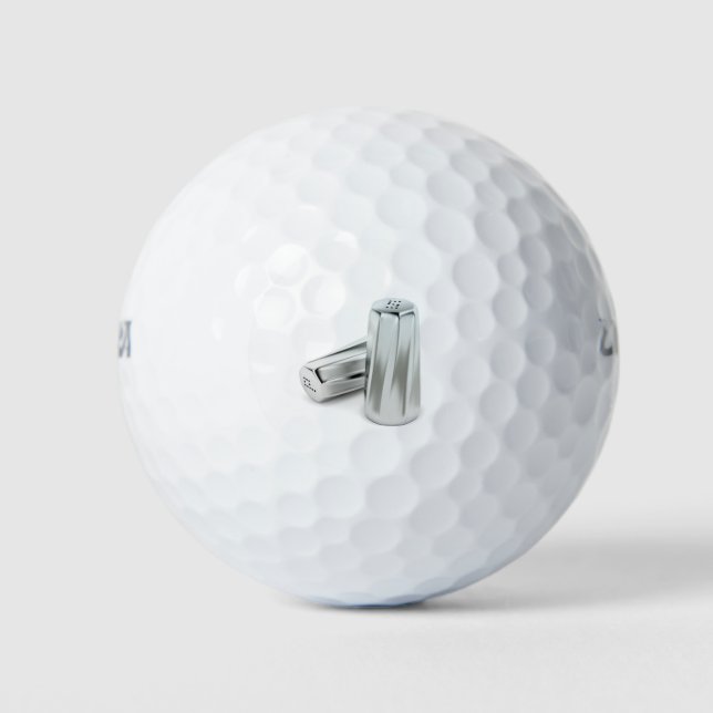 Metallsalz und Pfefferschüttler Golfball (Vorderseite)