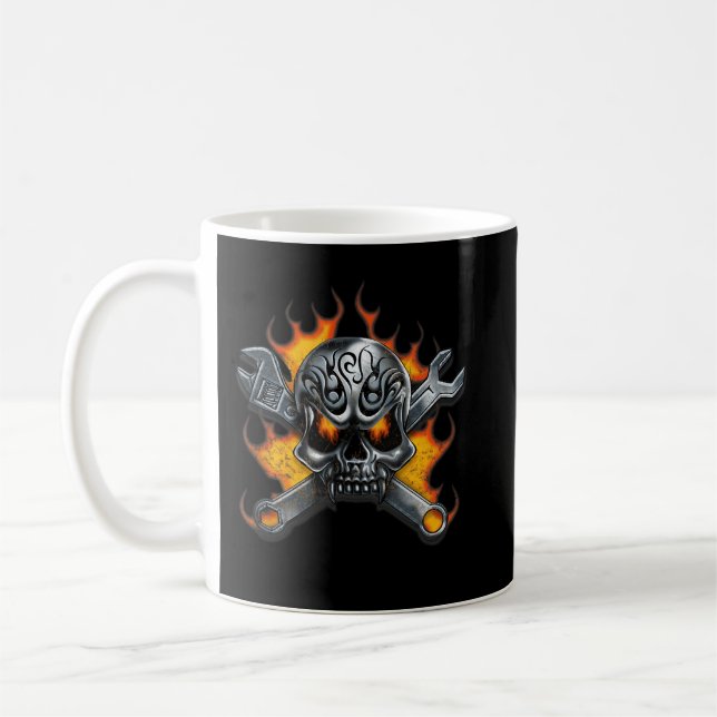 Metallschäumschrauben Flammenmechanik Männer Kaffeetasse (Links)