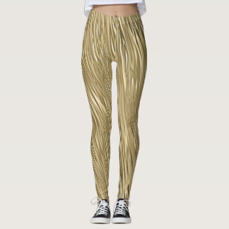 Metallschimmer aus Gold-Imitaten Leggings