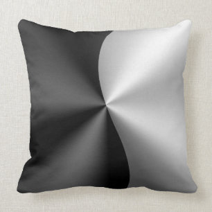 Metallschwarz und silber, rostfrei kissen