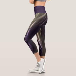 Metallsilbe Capri Leggings
