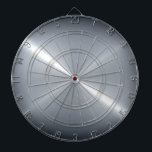 Metallsilber aus Edelstahl Dartscheibe<br><div class="desc">Metallischer Edelstahlaussehen</div>