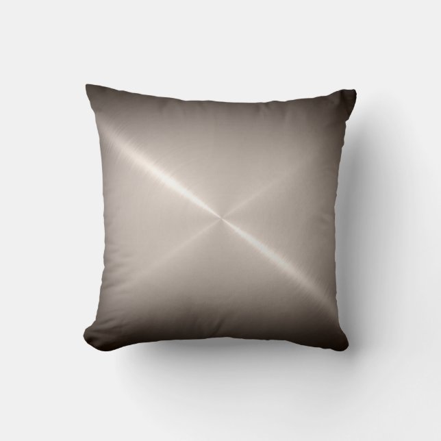 Metallsilber aus Edelstahl Kissen (Vorderseite)