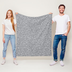 Metallsilber-Glitzer Fleecedecke