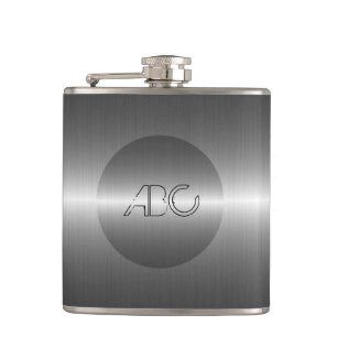 Metallsilber, rostfrei, Metall 2 Flachmann