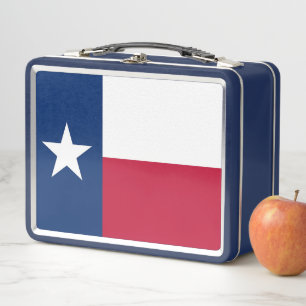 Metallsteine ohne Lunchbox mit texanischer Staatsf