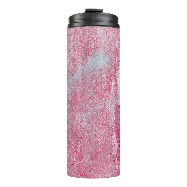 Metallstruktur mit Kratzern und Rissen abstrakt,  Thermosbecher (Vorderseite)