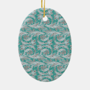 Metallwaagen, Meeresweiße OVAL ORNAMENT