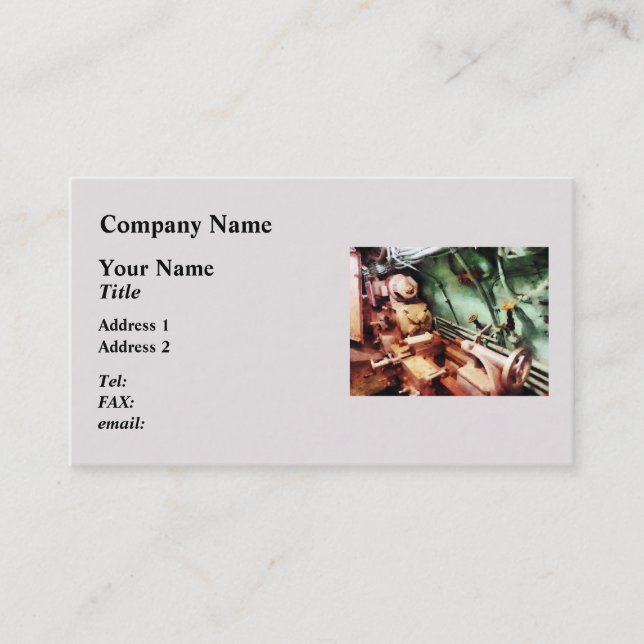 Metallwache im U-Boot Visitenkarte (Vorderseite)