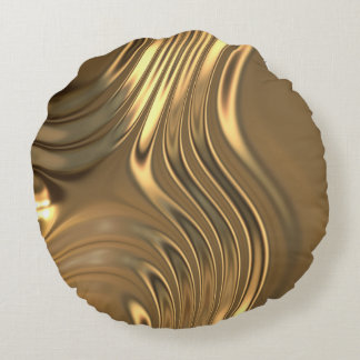 Metallwirbeldesign Rundes Kissen