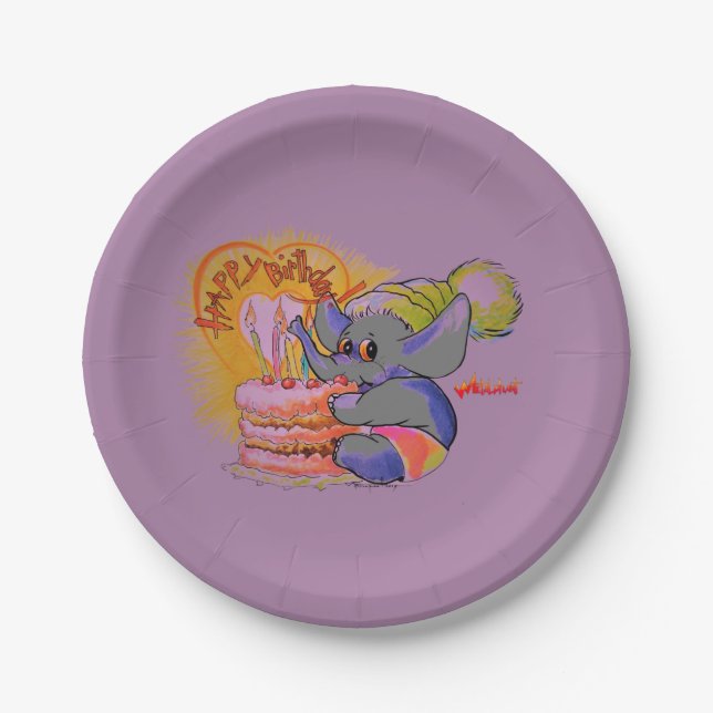 Metalphant Birthday Paper Plate (G) Pappteller (Vorderseite)