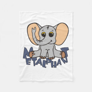 Metalphant Elefant-Fleece-Decke Fleecedecke