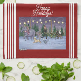 Metalphant Family Tree Kitchen Towel Geschirrtuch