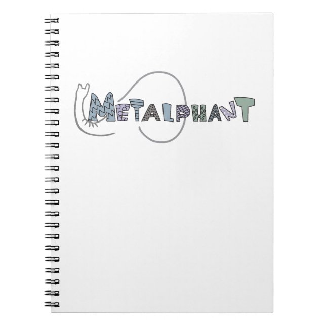 Metalphant gewundenes Pastellnotizbuch - klein Notizblock (Vorderseite)