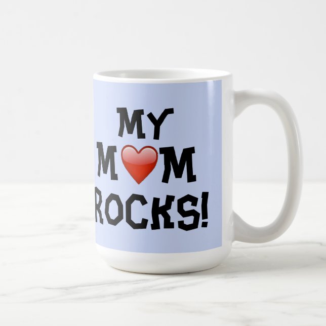 Metalphant Heart Guitar Meine Mama Rocks Tasse (Rechts)