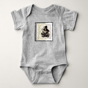 Metalphant Metallbaby-Bodysuit - Grau Baby Strampler