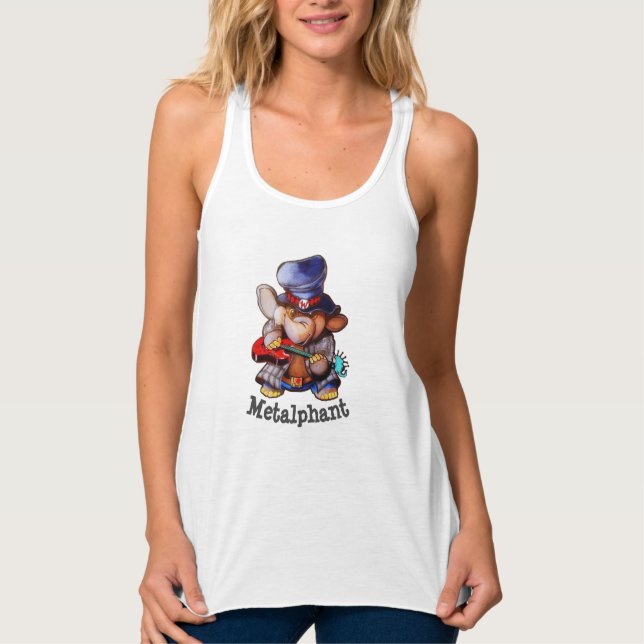 Metalphant mit dem Flowy Racerback der Tank Top (Vorderseite)